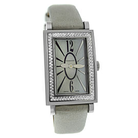 Tourneau Tank 12006-R04 Ladies Diamond MOP Steel 25MM Quartz Watch