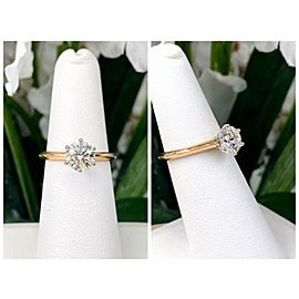 Tiffany & Co Round Diamond 1.18 cts H VS1 Engagement Ring 18k Rose Gold Papers