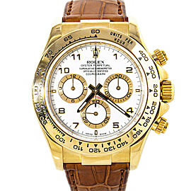 Rolex Daytona 116518 Cosmograph 18K Gold White Dial Automatic Mens Watch w/Box 4