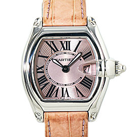 Cartier Roadster 2675 Pink Dial Quartz Ladies Watch 32mm