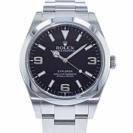 Rolex Explorer 214270 Mark 1 Black Dial Automatic Mens Watch 2015 Card 39MM