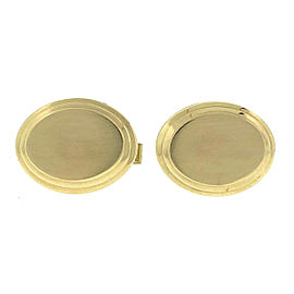 14k Yellow Gold Oval Cufflinks