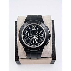 Bvlgari Diagono Magnesium Chronograph DG 42 SMC Black Ceramic 42mm Box Paper