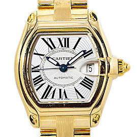 Cartier Roadster Large W62005V1 Box & Paper 18K Gold Men's Watch 37mm