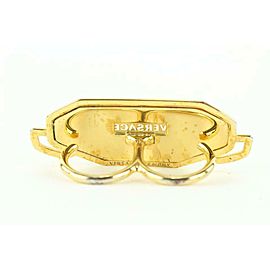 Versace Gold Brass Double Ring Name Plate Knuckles 160ver430