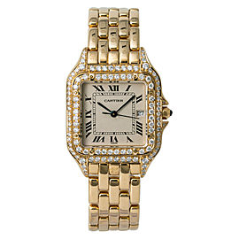 Cartier Panthere de Cartier 10600M Unisex Quartz Watch Diamond Bezel 28mm