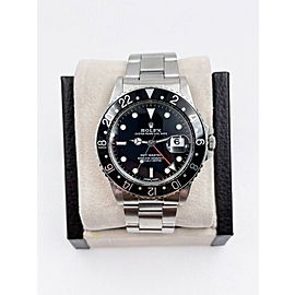 Rolex GMT Master 16750 Black Dial Stainless Steel Box Service Paper 2021