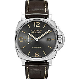 Panerai Luminor Due PAM00943 Automatic Grey Dial Mens Watch New Box/Paper 45MM