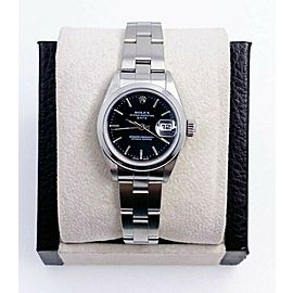 Rolex Ladies Date 79160 Black Dial Stainless Steel Box Papers