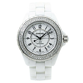 Chanel J12 H0969 Factory Diamond Bezel White Dial Ladies Automatic Watch 38mm