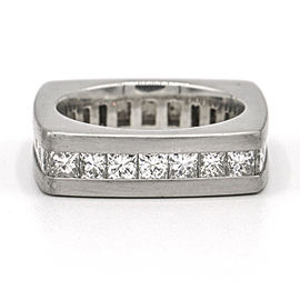 Men's Diamond Square Eternity Band Ring in Platinum ( 3.45 ct tw )