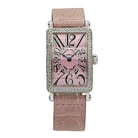 Franck Muller Women's Long Island 18k White Gold Diamond Watch 900 QZ D