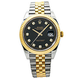 Rolex Datejust 126333 18K Two Tone Diamond Dial Marker Jubliee Men's Watch 41mm