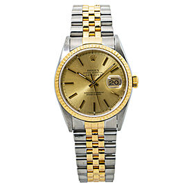 Rolex Datejust 16233 Two Tone Mens Automatic Watch