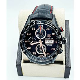 Tag Heuer Carrera CV2A81 Chronograph Titanium 43mm Leather Band