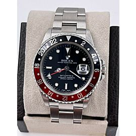 Rolex GMT Master II 16710 Coke Red and Black Stainless Steel Box Paper 2004 Mint