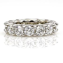 6.30 ct Round Brilliant Diamond Eternity Band in 18k White Gold