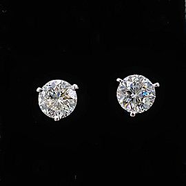 ROBERTO COIN Round Cento Diamond Stud Earrings 2.08 tcw 18k WG