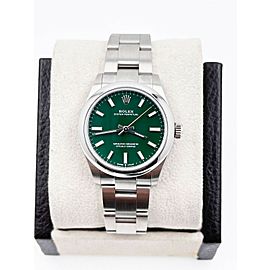 BRAND NEW Rolex 277200 Oyster Perpetual Green 31mm Stainless Box Papers 2021