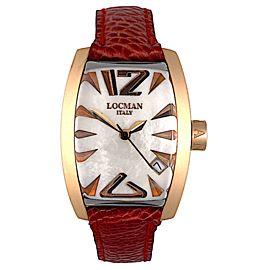 Locman Panorama REF 153 Ladies MOP 18K Rose Gold Quartz 29 x 39mm Watch