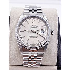 Rolex Datejust 16220 Silver Index Dial Stainless Steel Excellent Condition