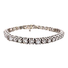 9.00 tcw Round Brilliant Diamond Tennis Bracelet in 14 kt White Gold