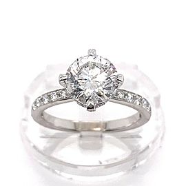 Round Brilliant Diamond 2.05 tcw Engagement Ring 18k White Gold Clarity Enhanced