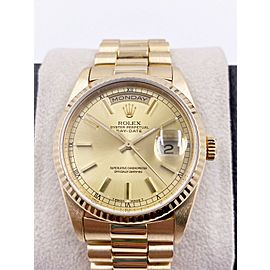 Rolex President Day Date 18238 Champagne Dial 18K Yellow Gold