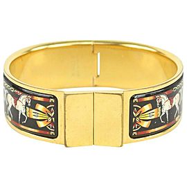 Hermès Black Enamel Cloisonne GM Clic Clack Cuff Bangle Bracelet 107h28