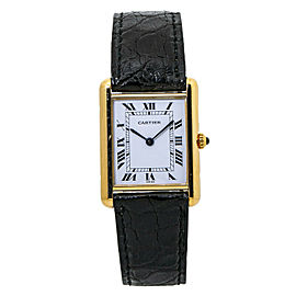 Cartier Tank Louis Mens Quartz Watch White Dial 24X30mm