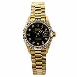 Rolex Datejust 69138 Factory Diamond Dial & Bezel President Lady's Watch 26mm