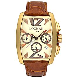 Locman Panorama REF. 154 18K (750) Gold Swiss Movement Chronograph Mens Watch