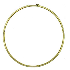 14k Yellow Gold Solid Thin Flat Necklace