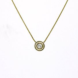 Women's Solitaire Diamond Pendant Necklace in Yellow Gold Classy Layer Style