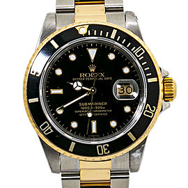 Rolex Submariner 18K Two Tone Black Dial Men's Automatic Watch 40mm