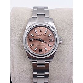 Rolex 176200 Ladies Oyster Perpetual Pink Salmon Dial Stainless Steel