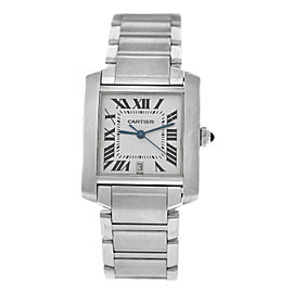 Cartier Tank Francaise 2302 Unisex Steel Automatic Date 28MM Watch