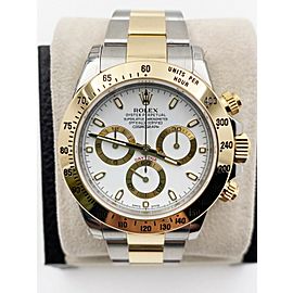 Rolex Daytona 116523 White Dial 18K Yellow Gold Stainless Steel