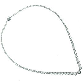 Diamond Riviera Necklace 7.00 tcw in 14kt White Gold