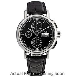 IWC Portofino IW378303 Black Chronograph Day Date Automatic Watch 40mm