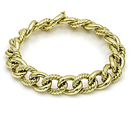 David Yurman Women's Cable Curb Link Chain Bracelet in 18k Yellow Gold