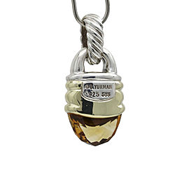 David Yurman Peridot Citrine Renaissance Pendant in 14k Gold and Sterling Silver