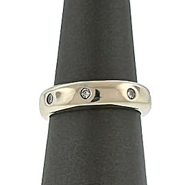 14k White Gold Eight Diamonds Band Ring .15 TCW