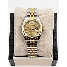 Rolex Ladies Datejust 18K Yellow Gold Steel