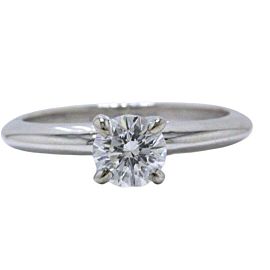 Leo Round Brilliant Diamond Engagement Ring 0.51 cts I SI1 14k White Gold