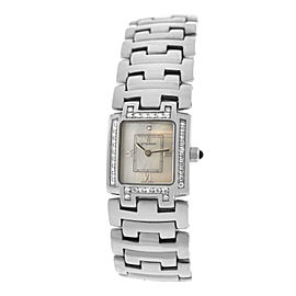 Authentic New Ladies' Eterna Minx 2608.41/C Steel MOP Diamond Quartz 21MM Watch