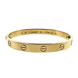 Cartier Love Bracelet 18k Yellow Gold Size 16 Old Style