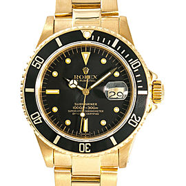 Rolex Submariner 1680 Vintage 18K Black Matte Nipple Dial 40mm Papers 1970