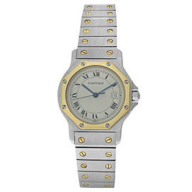 Ladies' Cartier Santos Octagon 187902 Steel 18K Yellow Gold 30MM Quartz Watch