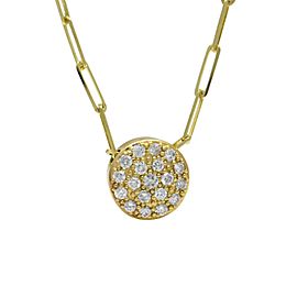 Jennifer Rivera Diamonds Floating on a Paperclip Necklace in Yellow Gold